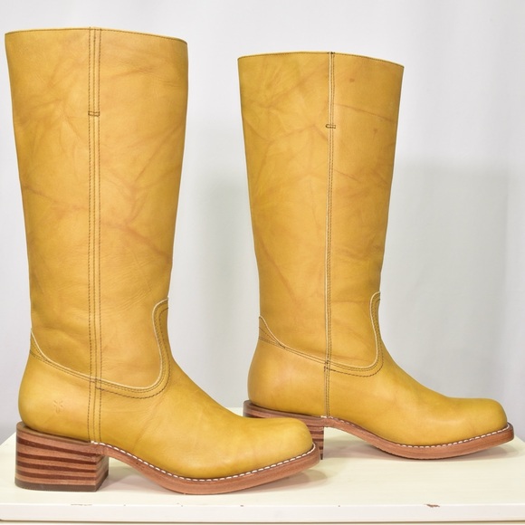 Frye Shoes - Frye Campus 14L Boots, Banana